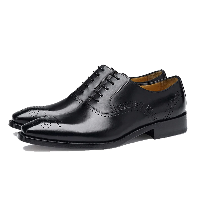 mens british style goodyear welted shoes Brogue  handmade dress shoes calf leather dress shoes for men