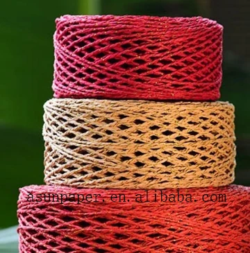 FSC factory price Multy Color 100% Paper Fine paper cord for bag Cord String Ribbon Supplier