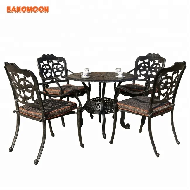 
EAHOMOON Durable Outdoor wooden Patio Bistro Table And Chair Set Coffee Chairs Furniture metal tables 
