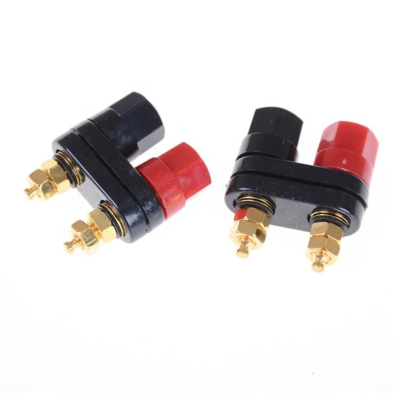 Double Gold-plated Terminal For 4 Mm Banana Plug Power Amplifier Speakers Dual Banana Female Plug