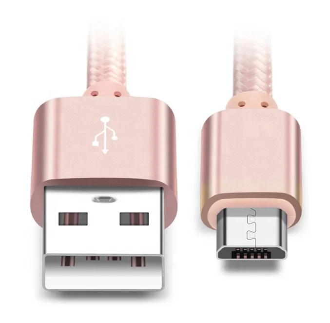 Micro usb Cable Charger 2A Braided Nylon Data Sync usb Charging Cable for Samsung Android Cell Phones