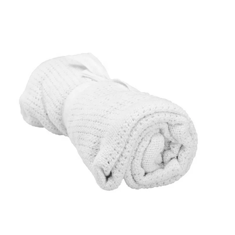 Newborn Blankets Super Soft Cotton Crochet Summer 80*100cm Sleeping Bed Supplies Hole Wrap Air-conditioning Blanket For Baby