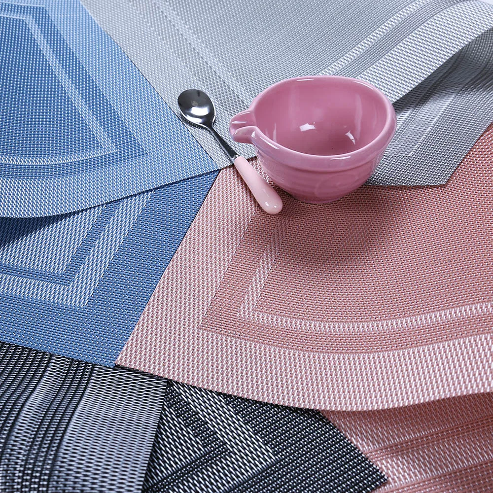 Outdoor Heat Resistant Dinner Woven Table Mat Placemat Dining Mats Kitchen Mats & Pads Plastic 70%PVC & 30%polyester CLASSIC 1mm