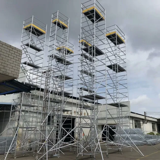 
2018 hot ssle mobile aluminum scaffold tower for outdoor construction use 