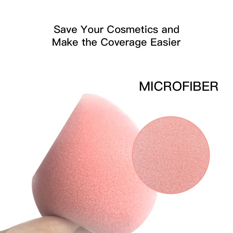 
2020 New Arrivals Dual Layer Fuzzy Velvet Microfiber Beauty Makeup Sponge Blender With Micro Fiber Flocked Face Cosmetic 