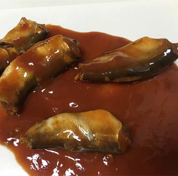 delicious canned mackerel in tomato sauce