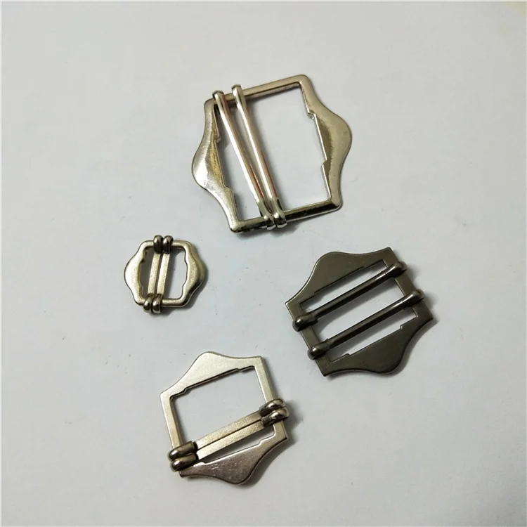 Double pin adjustable movable metal belt buckle for bags Apron overalls