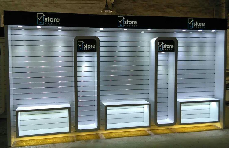 2018 hot sale mobile phone display counter, phone display stand and cell phone case display rack