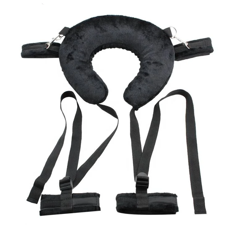 Protect Neck Open Leg Bind Belt Bed Slave Restraints Handcuffs Kit Sex Bondage Toys Adult Products