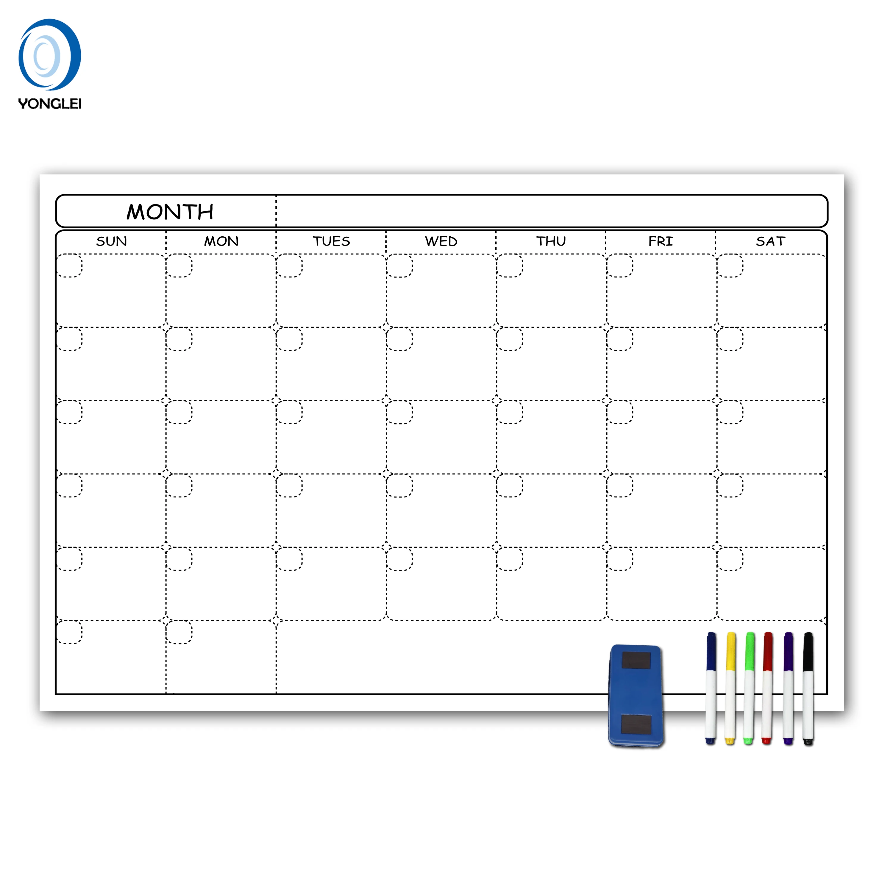 Premium Dry Erase White Board Calendar Whiteboard Planner Monthly Planner Board 36X48 Inch 010-01B1