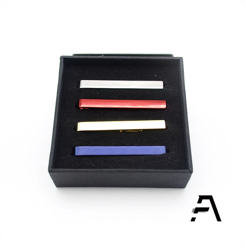 Простой простой Гладкий зажим для галстука Набор для галстука для мужчин