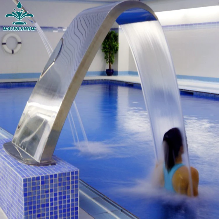 Водонепроницаемая занавеска для бассейна из нержавеющей стали, настенный фонтан для садоводства, водопады