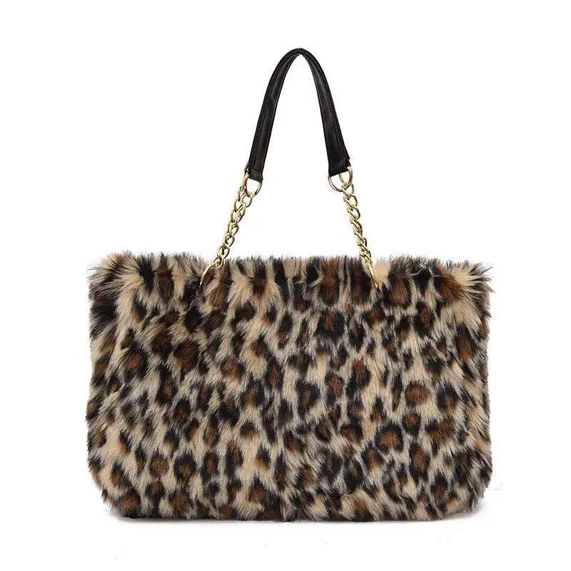 
handbag for woman,faux fur bag with big size 