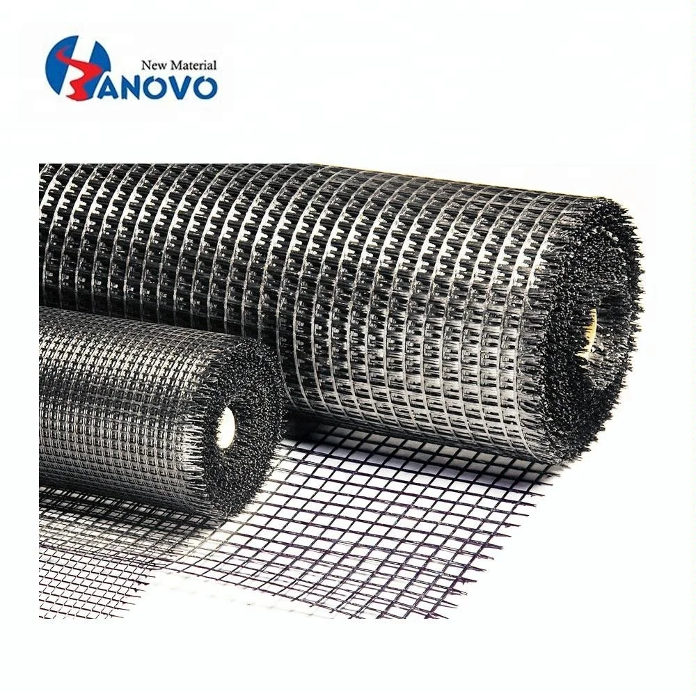 Soft soil stabilization PET plastic uniaxial geogrid