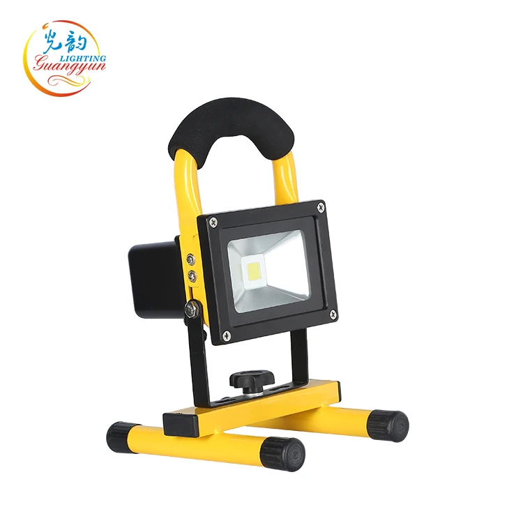 High Quality 10w Battery Operated Led Light Outdoor Rechargeable Portable Led Flood Light