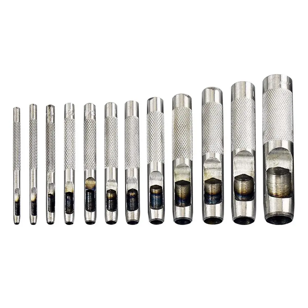 Newly 12 Pcs/Set 3-16mm Hollow Punch Hole leather punch