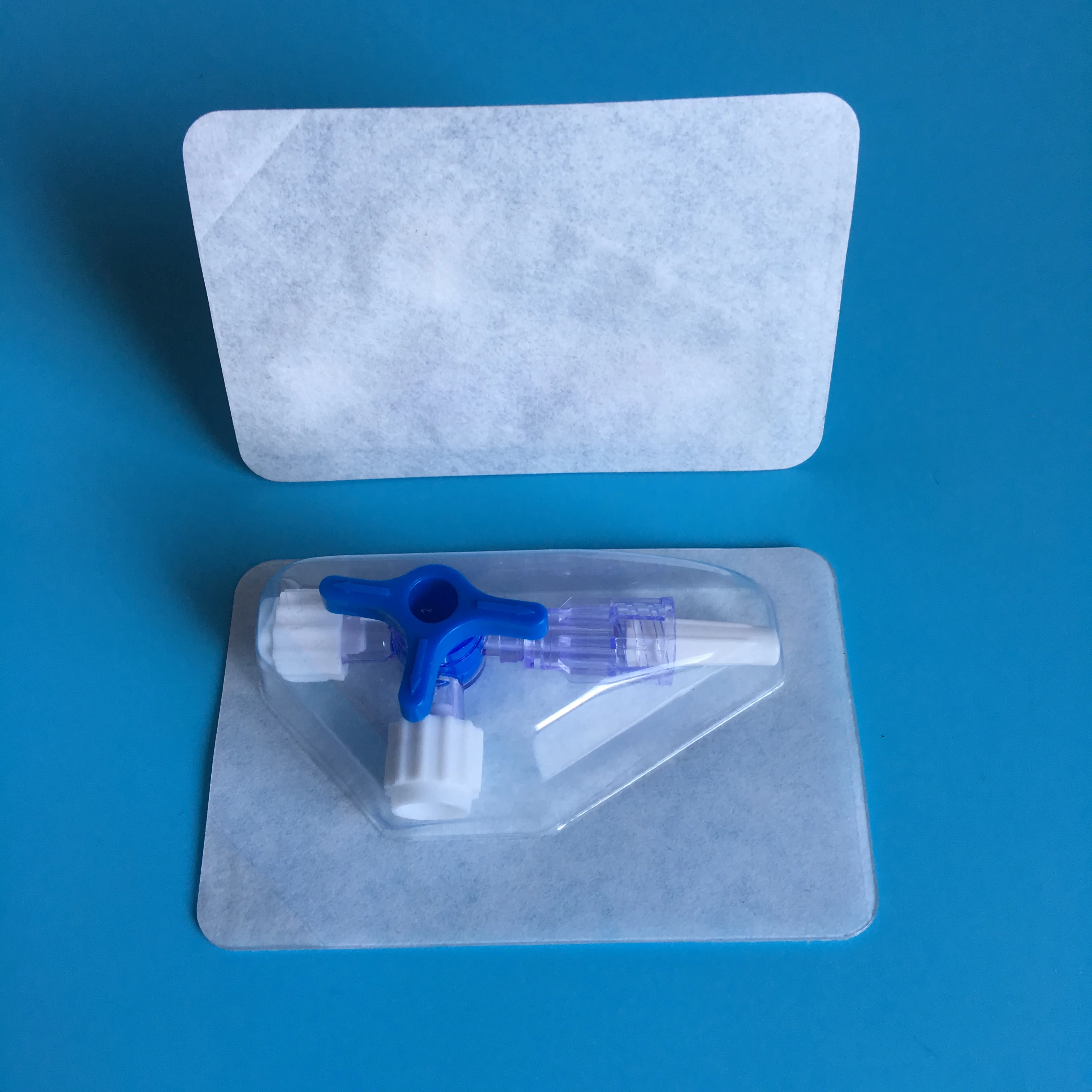 Three way stopcock with two female luer lock one male luer lock