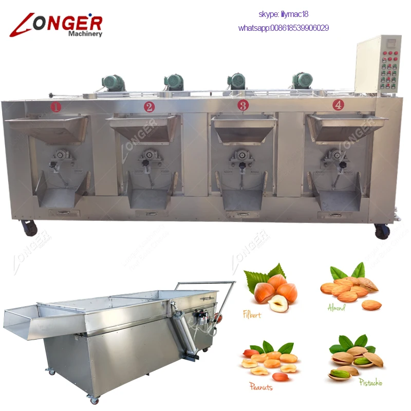 Commercial Gas and Electric Used Cocoa Bean Nut Roaster Peanut Roasting Machine For Sale