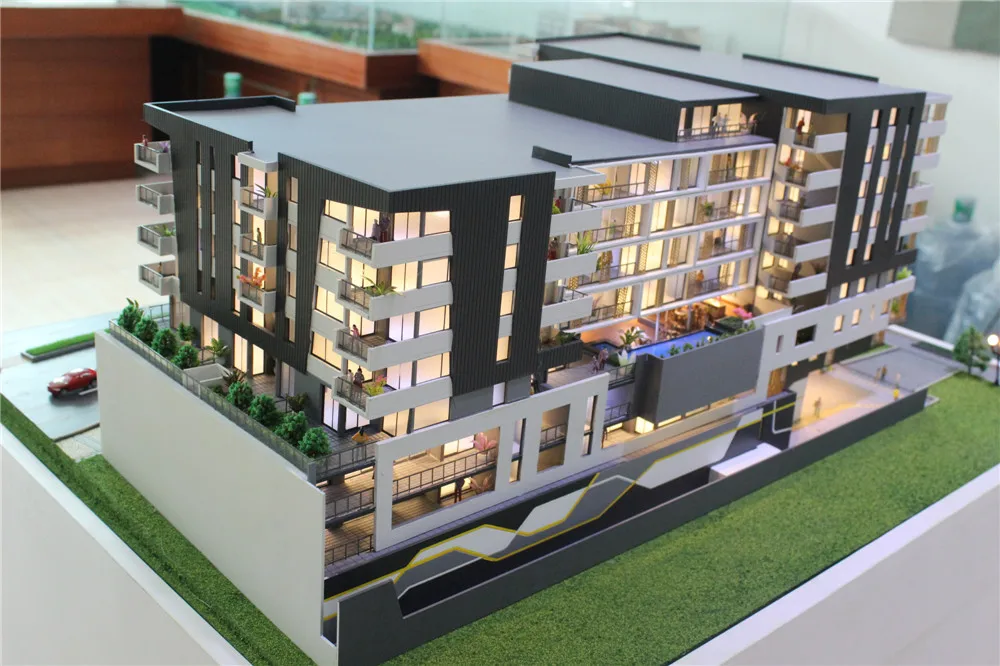 Acrylic plastic miniature house building models,beautiful scale model