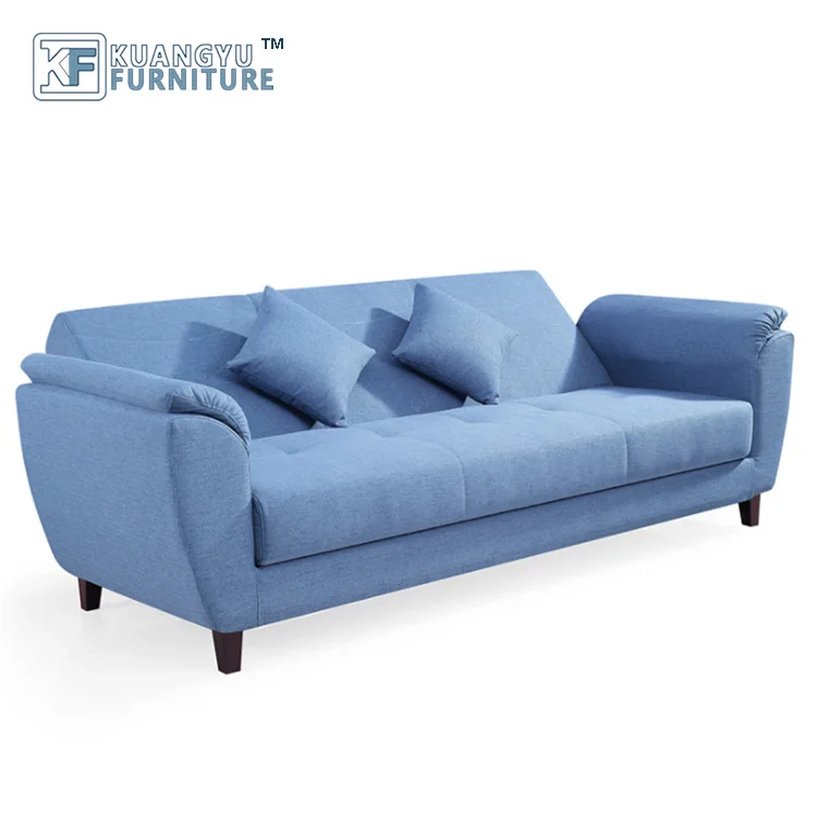 Modern solid wood fabric high density sponge sofa bed