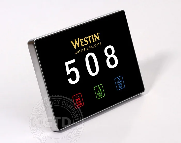 Роскошный Сенсорный электронный номер номера не беспокоить умная дверная табличка отеля
