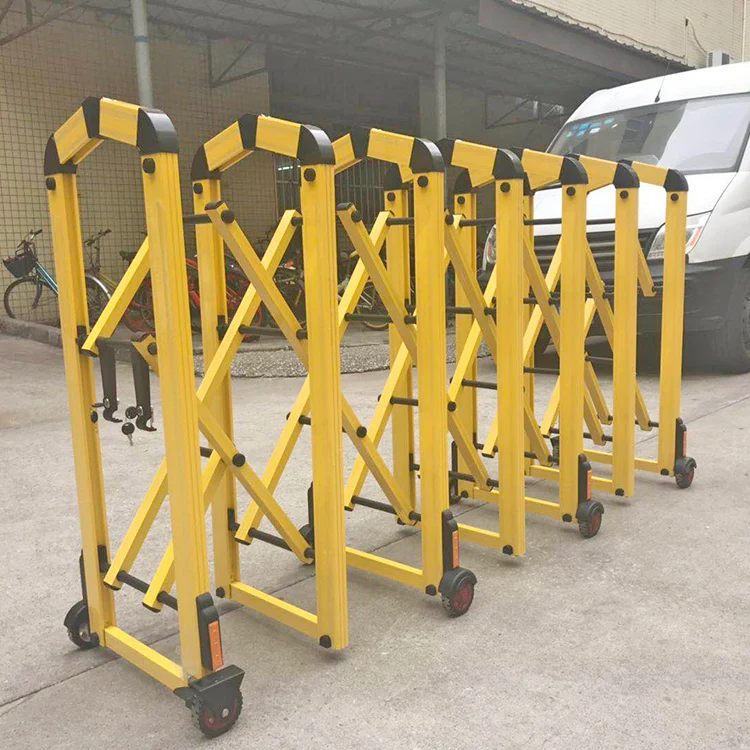 Gold color quick release road fence blocker crowd control queue barrier gate
