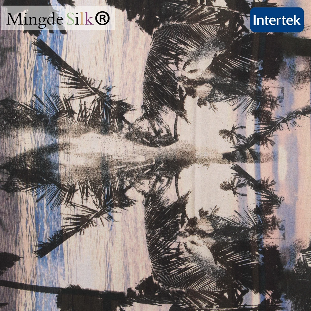 
14mm silk Viscose blend crepe De chine silk fabric 