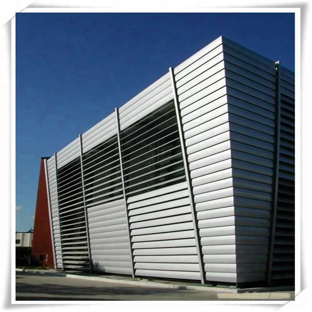 
customized motorized and fixed exterior aerofoil louver sun shading aluminium louver panel Sunshading Louver Sun shading 