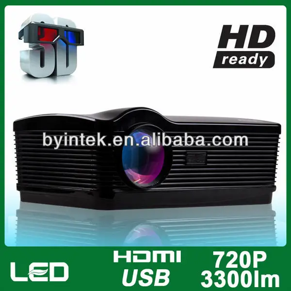 3000 люмен беспроводной 720p мультимедиа домашнего кинотеатра office учебный hd привело жк-видео цифровых 3d 1080p проектор