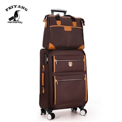Прямая продажа с фабрики, водонепроницаемые дорожные сумки из ткани Оксфорд, чемоданы на колесиках для багажа 14, 20, 24, 28 дюймов, комплекты