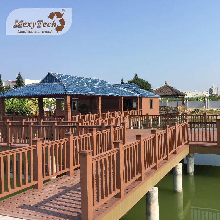 200 x 110cm Corrosion resistant decorative garden wood plastic composite handrail