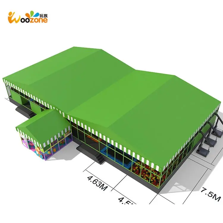 20ft kawasaki ninja warrior bungee trampoline park outdoor for sale