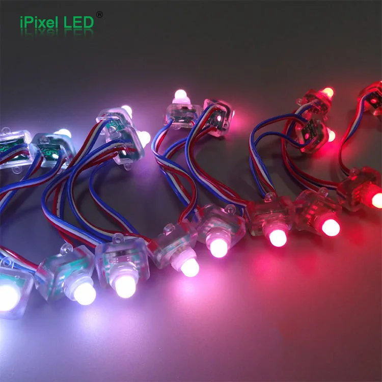 WS2811 12mm diffused flat digital rgb led pixel light