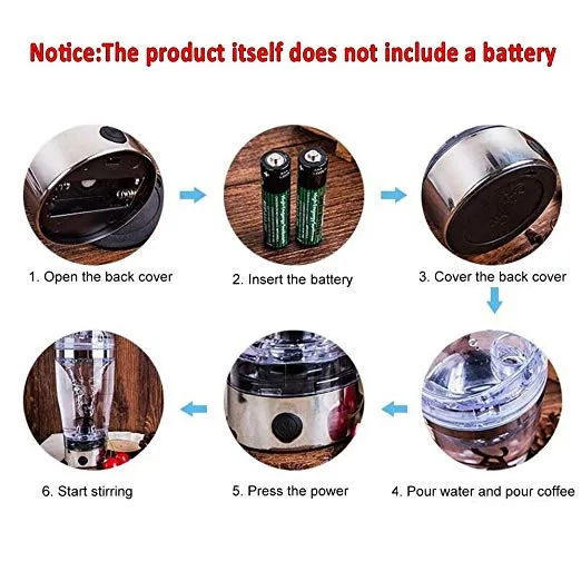 Electric Protein Shaker Bottle, Made with Tritan BPA Free 20 oz Vortex Portable Mixer Cup USB Rechargeable Shaker Cups