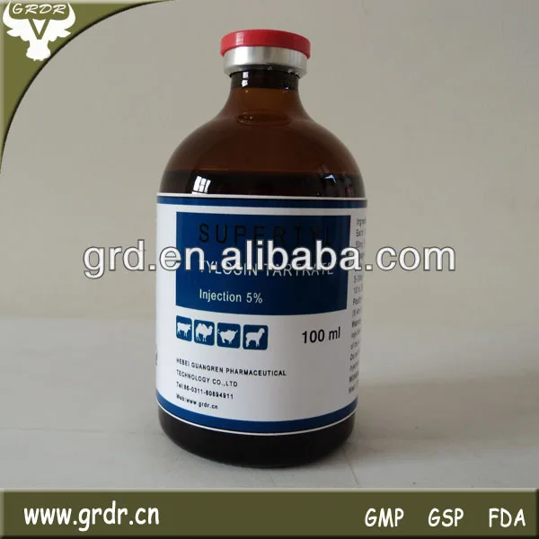 
Animal Tylosin Tartrate Injectables For Animals, For Respiratory Disease 