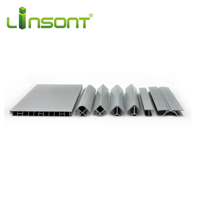 Linsont floor corner cover accessories painted aluminum baseboard pvc skirting board