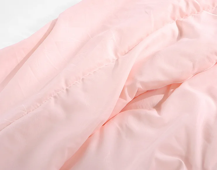 Hom Luxury Design cotton satin cover Tussah silk quilt