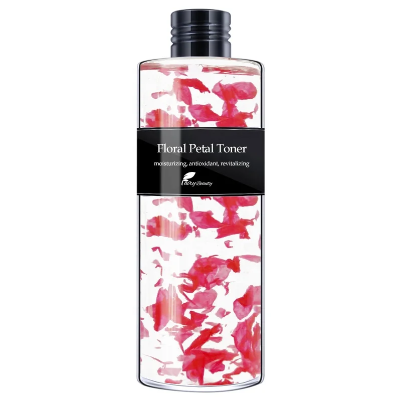 OEM good quality alcohol free vegan rose water flower petal moisturizing halal skin toner