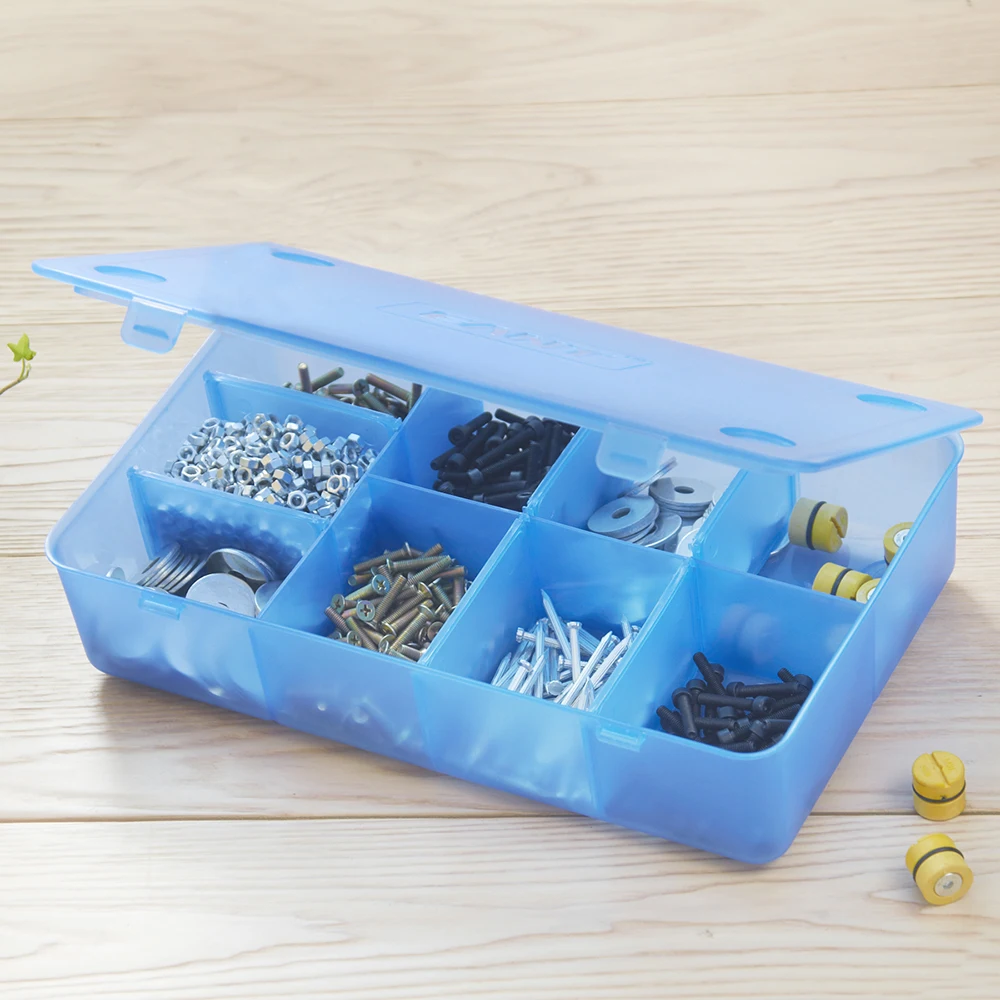 Plastic partitioned mini small compartment storage container with divided