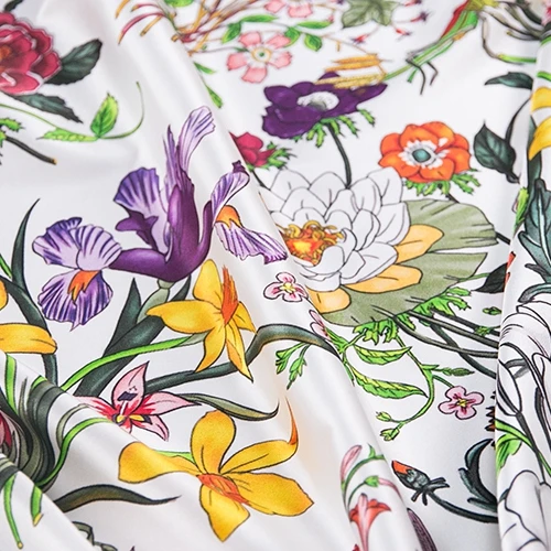 
25mm 140cm silk satin fabric digital print silk fabric 