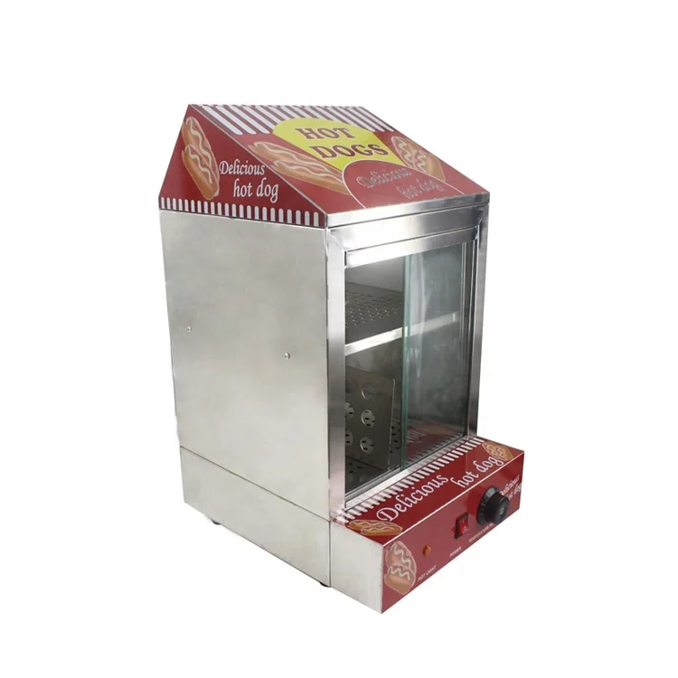 hot sale hotdog warmer machine glass hotdog warming showcase with ce