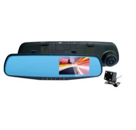 3.5  inch  G-sensor , loop recording, HD resolution and wide angle HD dual cam rearview DVR