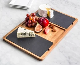 Factory Direct Sales Slate Wooden& Bamboo Cutting board Luxury Cheese Board Set For Kitchen