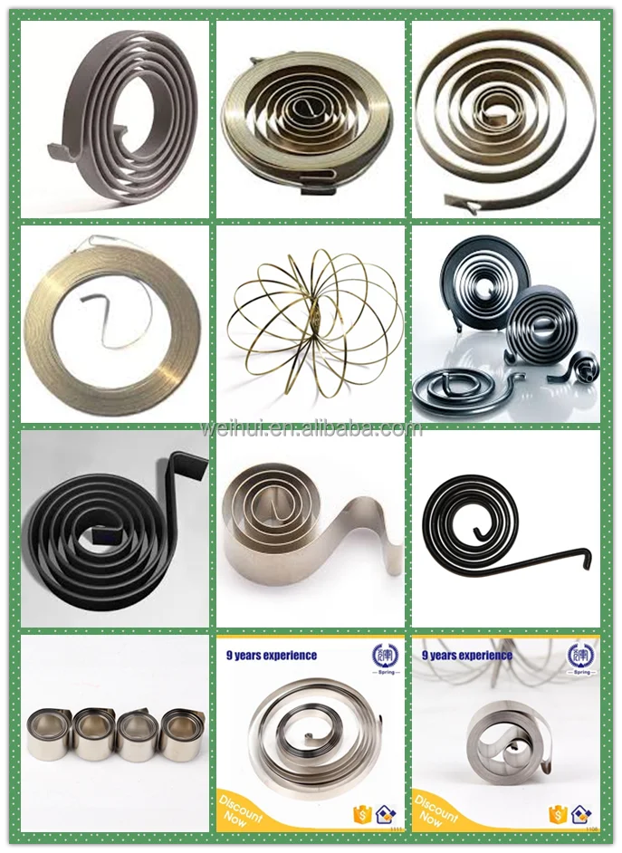 Factory constant forced Flat coil power spring for vacuum cleaner coil flat spring vortex coil clock spring