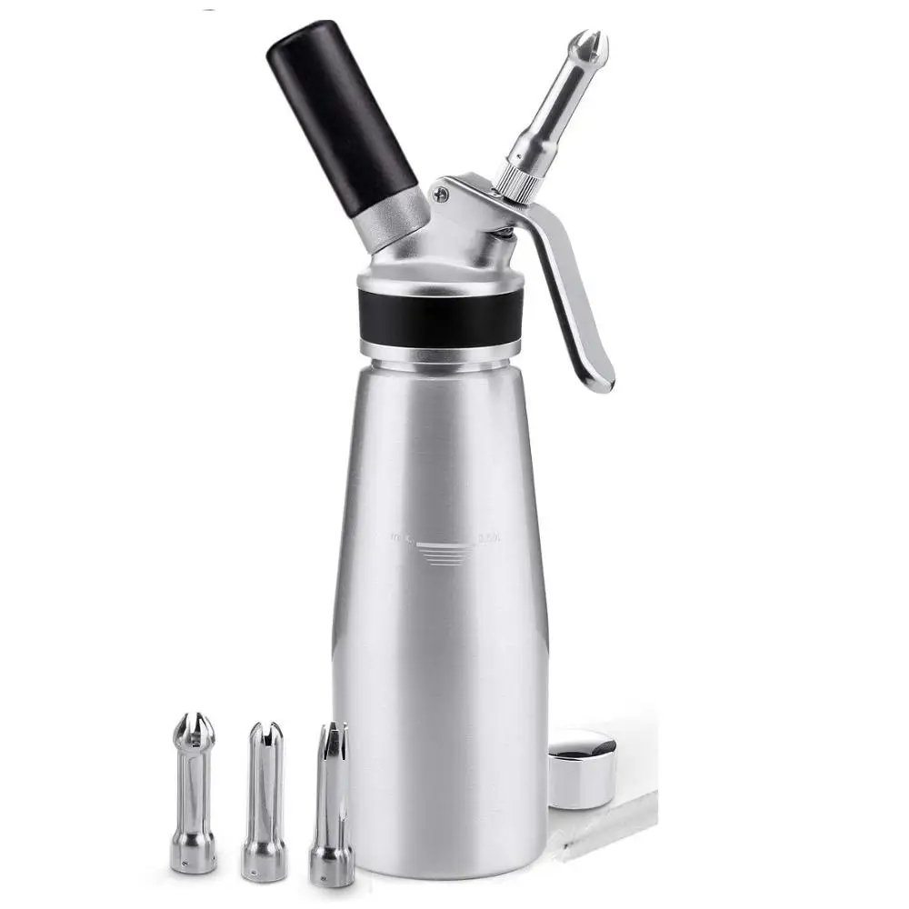 Amazon Hot Professional 1 Pint Professional Coffee Dessert Cream Butter Aluminum Whipped Cream Dispenser