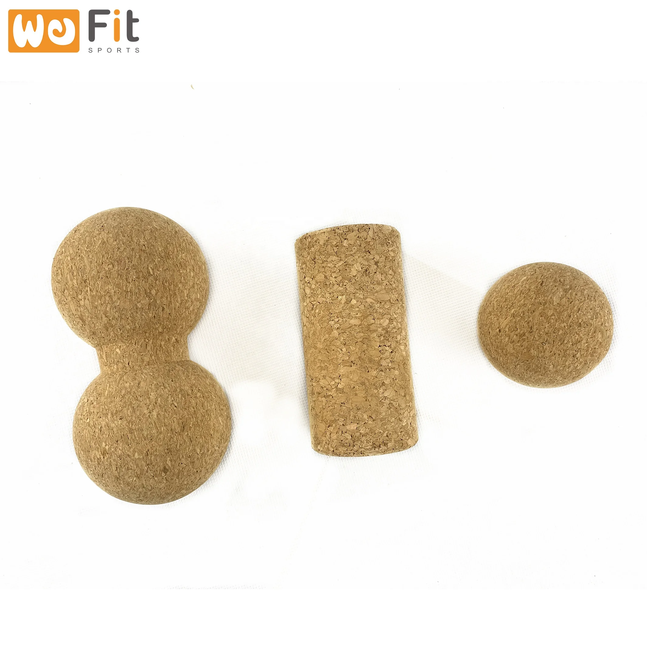 Manufacture New Product Cork Double Yoga Massage Ball roller set