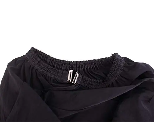 Professional Salon Client Hair Cutting Cape Gown, Barber Haircut Cape with Sleeves - Black