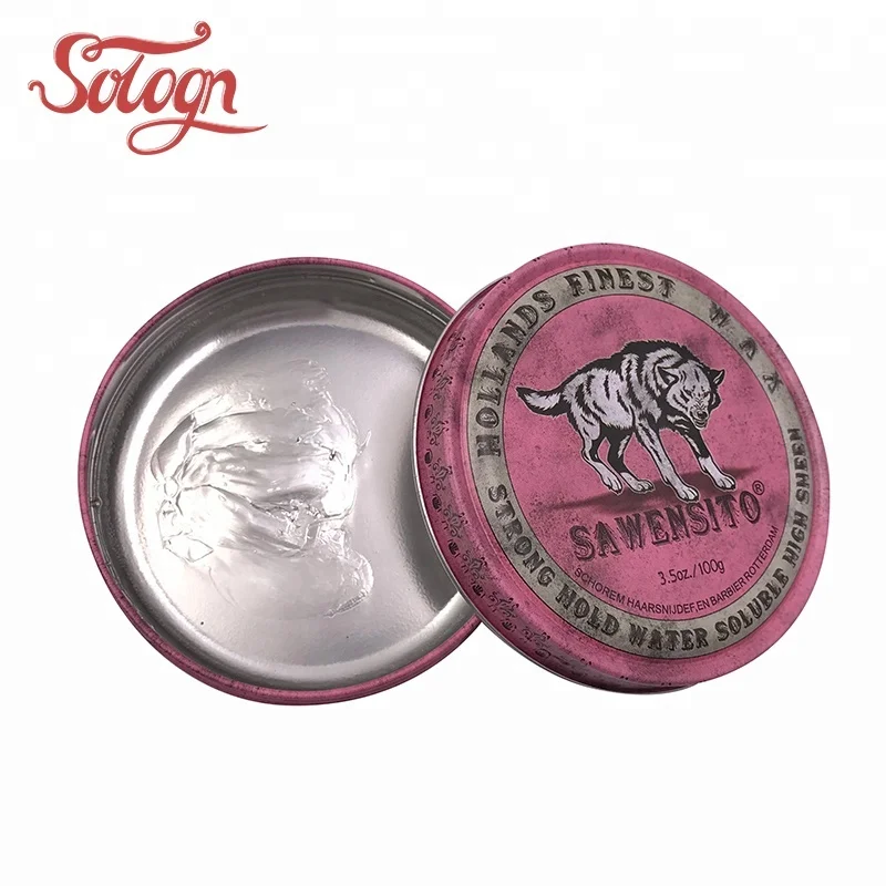 Own brand professional barber or salon strong medium hold shine water based aluminum jar hair pomade paste