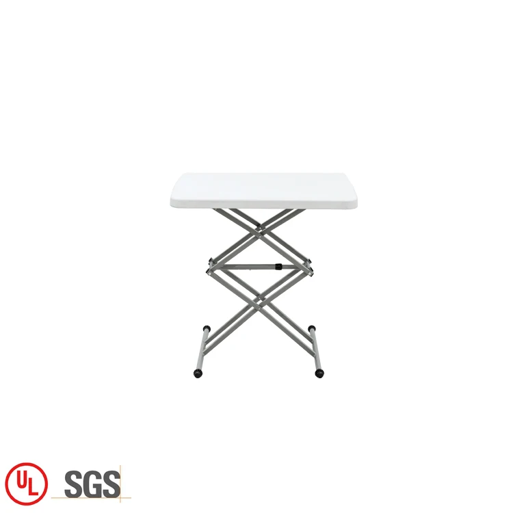 Hot sale office computer desk study folding laptop table white adjustable height plastic
