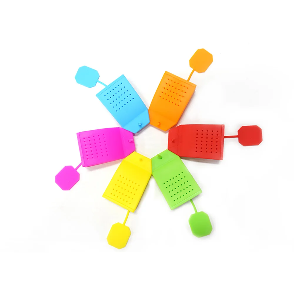 Custom Reusable Colorful Silicone Tea Leaf Filter Bag Set